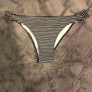 Victoria Secret Black White Bikini Bottoms Small